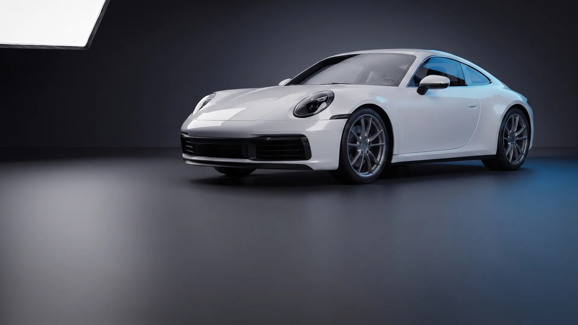 Arctic White gloss wrap on the showcase 911